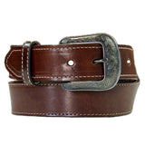 Rockmount Clothing Hand finished Brown Saddle Leather Western Belt with Billets - Rockmount Clothing