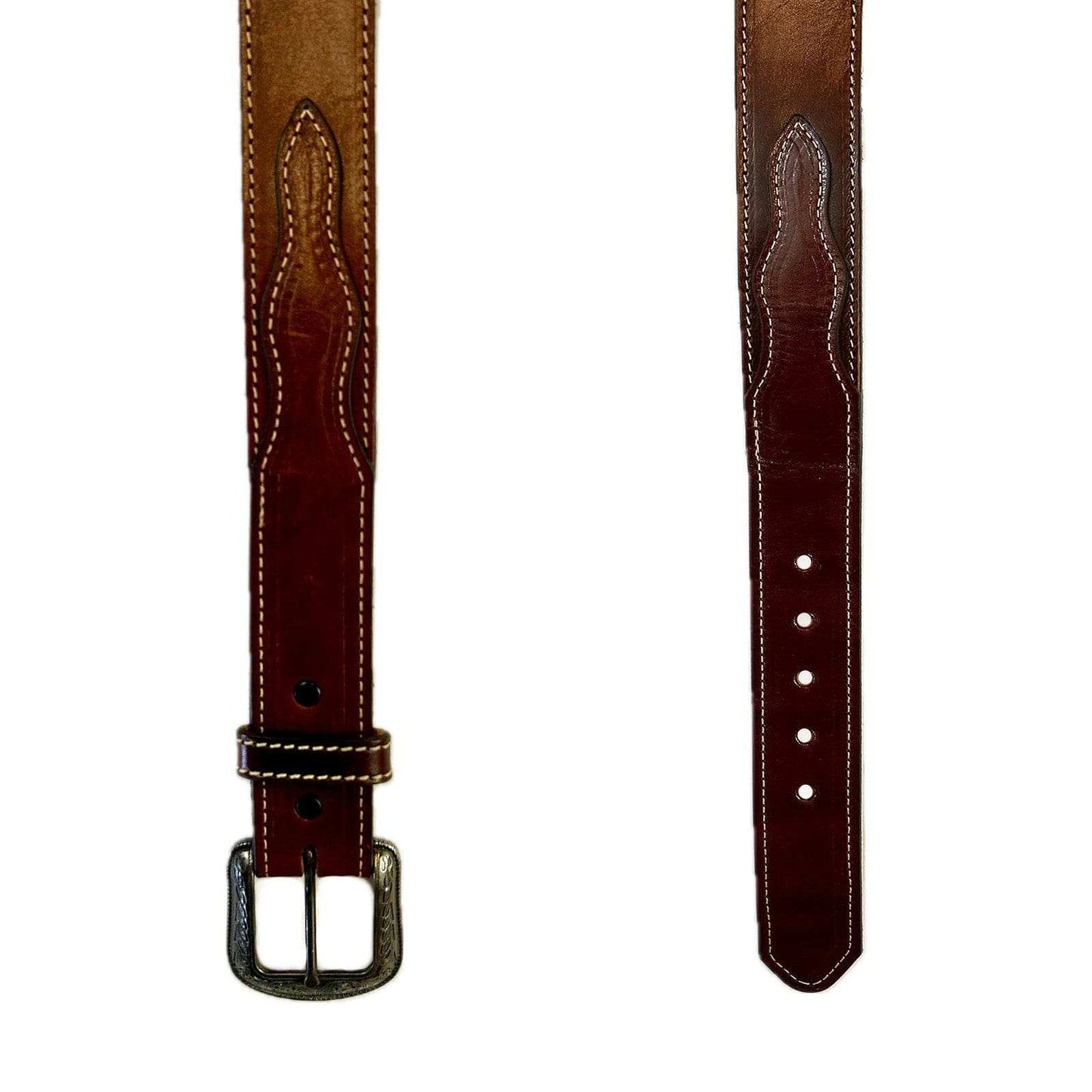 Rockmount Clothing Hand finished Brown Saddle Leather Western Belt with Billets - Rockmount Clothing - Flyclothing LLC