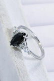925 Sterling Silver Black Agate Ring - Trendsi
