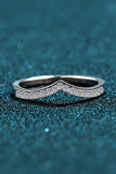 Minimalist Moissanite Rhodium-Plated Ring - Trendsi