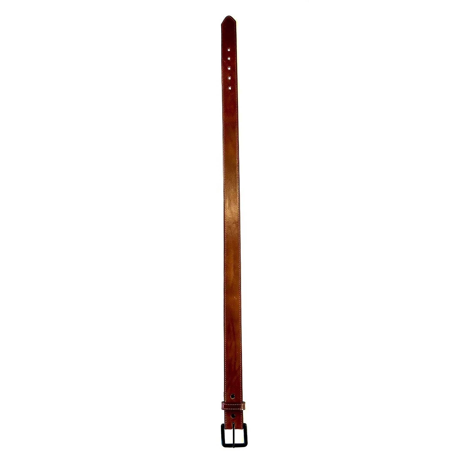 Rockmount Clothing Hand finished Brown Saddle Leather Western Belt with Edge Stitch - Rockmount Clothing - Flyclothing LLC