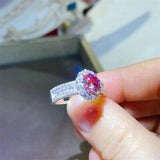 1 Carat Moissanite 925 Sterling Silver Ring - Trendsi
