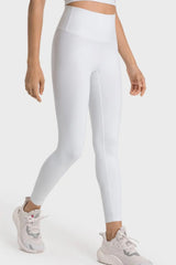 High-Rise Wide Waistband Yoga Leggings - Trendsi - Flyclothing LLC