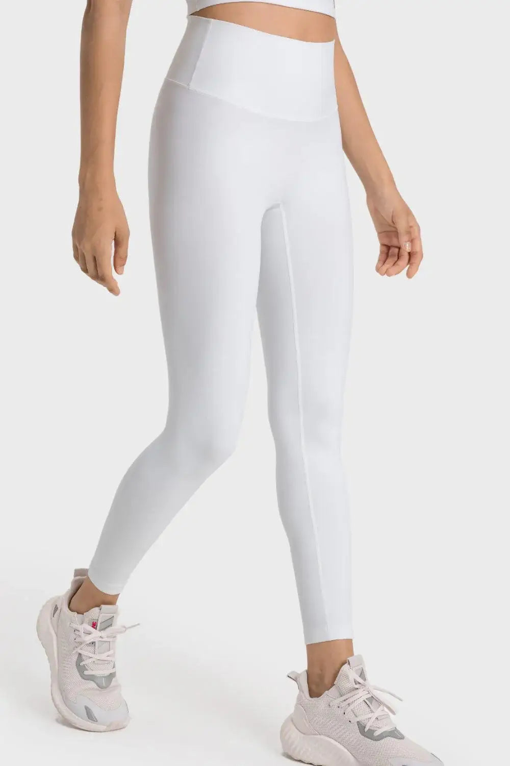High-Rise Wide Waistband Yoga Leggings - Trendsi - Flyclothing LLC