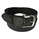 Tooled Floral Genuine Leather Western Belt (Black or Brown) - Rockmount Clothing