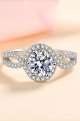 Feel The Joy 925 Sterling Silver Moissanite Ring - Trendsi - Flyclothing LLC