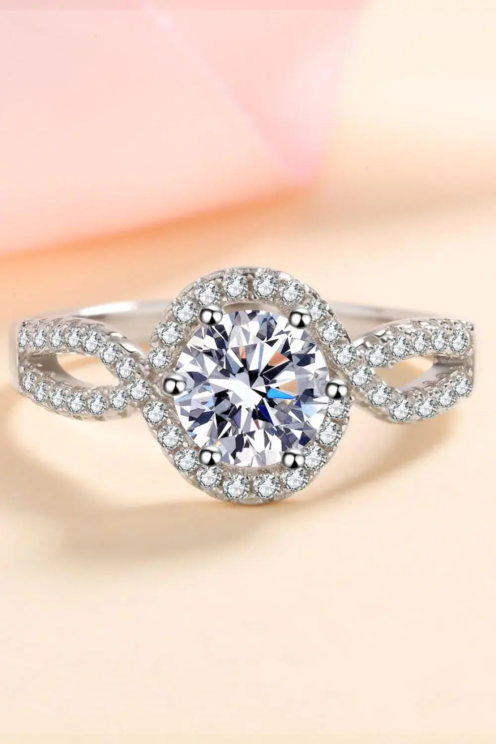 Feel The Joy 925 Sterling Silver Moissanite Ring - Trendsi - Flyclothing LLC