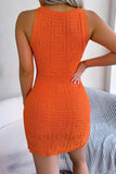 Decorative Button Sleeveless Knit Dress - Trendsi - Flyclothing LLC