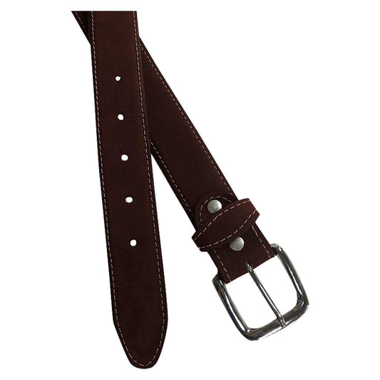 Sanded Nubuck Full Grain Genuine Leather Western Belt in Brown - Rockmount Clothing - Flyclothing LLC