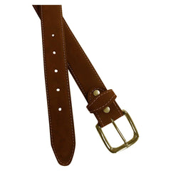 Rockmount Clothing Sanded Nubuck Full Grain Genuine Leather Western Belt in Tan - Rockmount Clothing