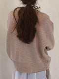 Dropped Shoulder Buttoned Cardigan - Trendsi - Flyclothing LLC