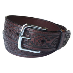 Rockmount Ranch Wear Tooled T-Bird Leather Belt - Rockmount Clothing