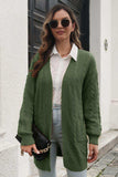 Open Front Longline Cardigan with Pockets - Trendsi - Flyclothing LLC