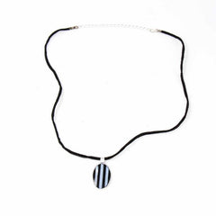 Pendant, Alabalone and Black Stripe - Artisana