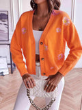 Floral Button Up Cardigan - Trendsi - Flyclothing LLC