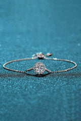 1 Carat Moissanite Chain Bracelet - Trendsi - Flyclothing LLC