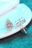 Moissanite Teardrop Stud Earrings - Trendsi - Flyclothing LLC
