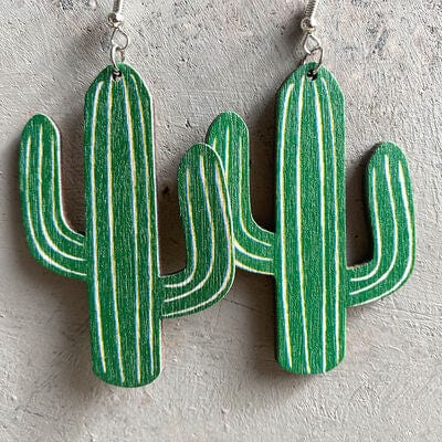 Iron Hook Wooden Earrings - Trendsi