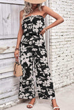 Floral Strapless Wide Leg Jumpsuit - Trendsi - Flyclothing LLC