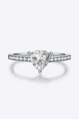 1 Carat Moissanite Triangle 925 Sterling Silver Ring - Trendsi - Flyclothing LLC