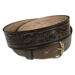 Rockmount Ranch Wear Tooled Western Leaf Belt - Rockmount Clothing