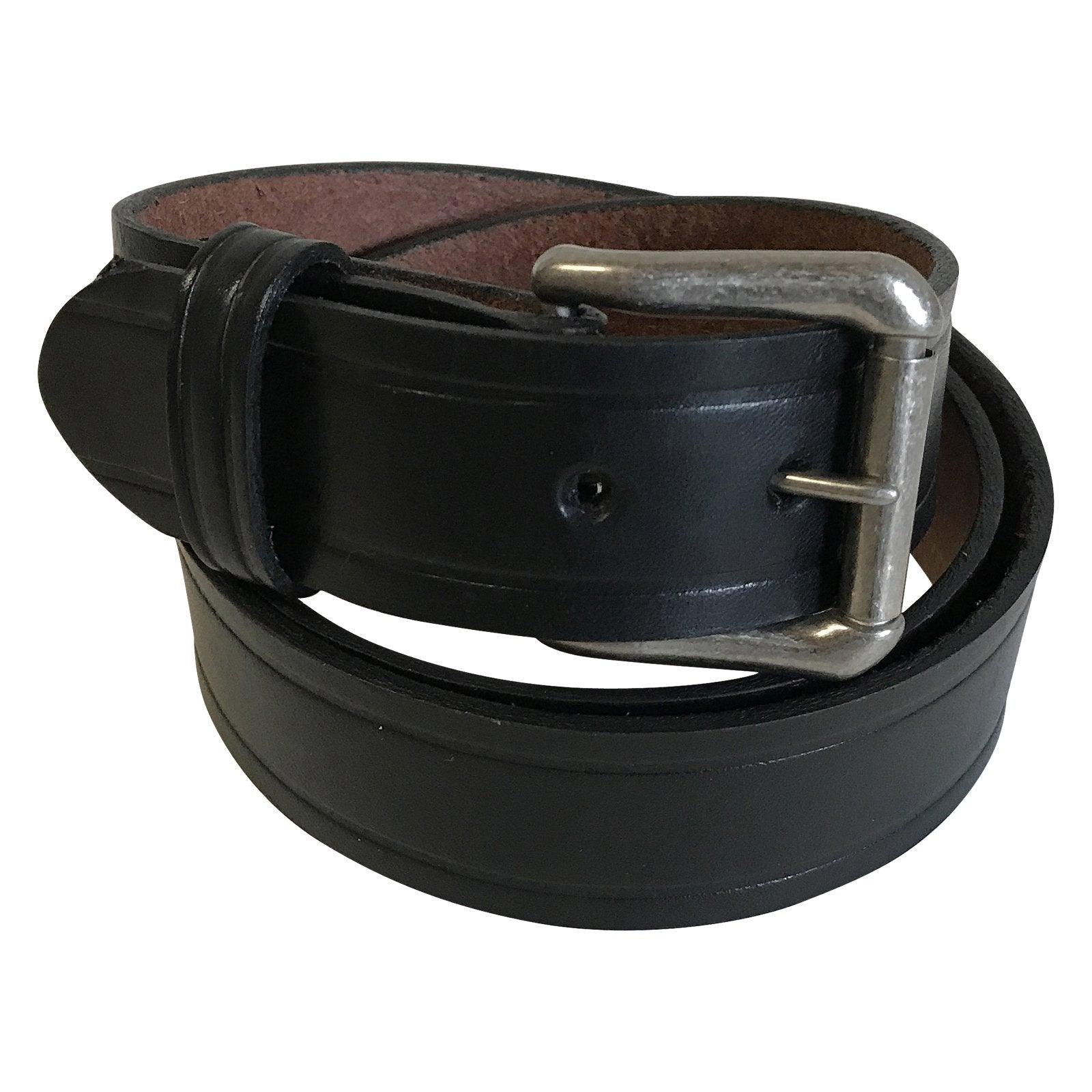Classic Genuine Leather Western Belt (Black or Brown) - Flyclothing LLC