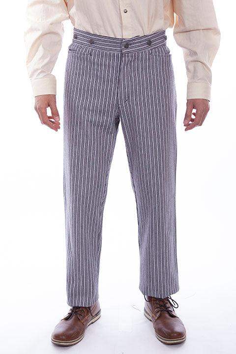 Scully BLACK RAIL STRIPE PANT - Scully Leather - Flyclothing LLC