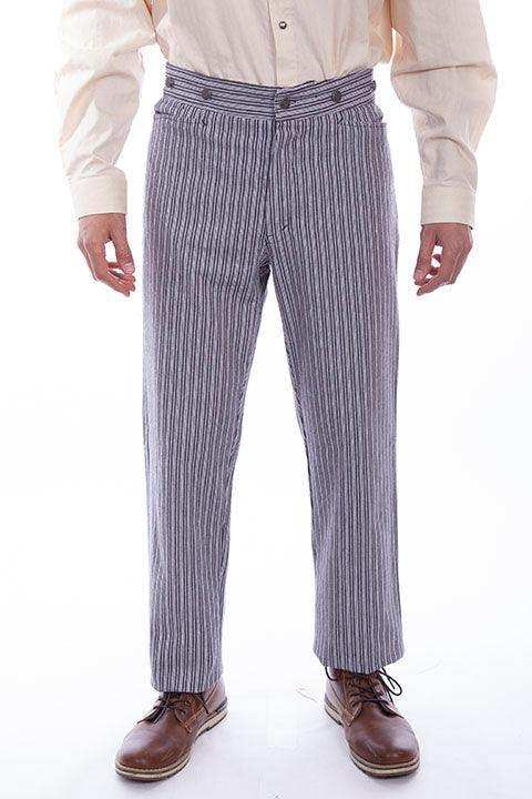 Scully BLACK RAIL STRIPE PANT - Scully Leather - Flyclothing LLC