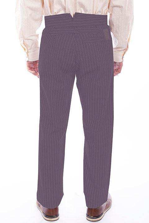 Scully Leather Charcoal Rail Stripe Mens Pant - Scully Leather - Flyclothing LLC