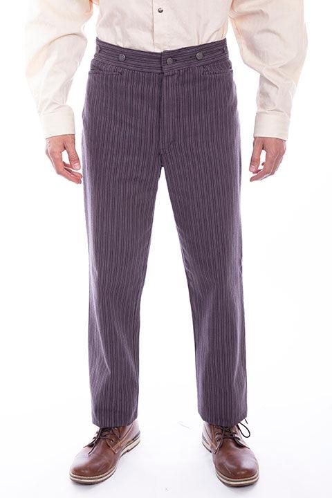 Scully Leather Charcoal Rail Stripe Mens Pant - Flyclothing LLC