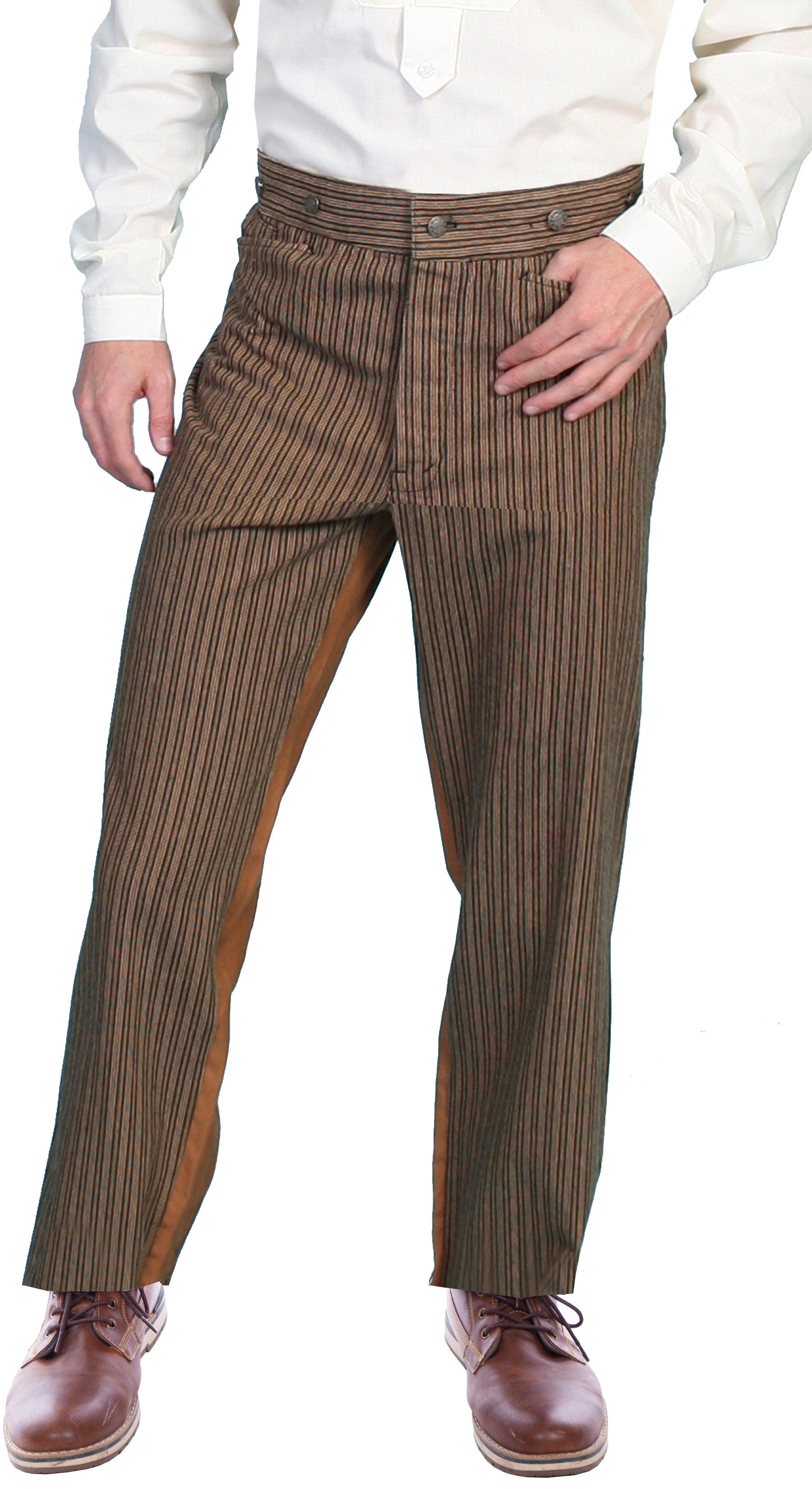 Scully TAUPE RAILSTRIPE W/CANVAS PANT - Flyclothing LLC