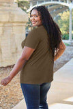 Basic Bae Full Size V-Neck Short Sleeve T-Shirt - Trendsi - Flyclothing LLC