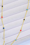 18K Gold-Plated Multicolored Bead Necklace - Trendsi