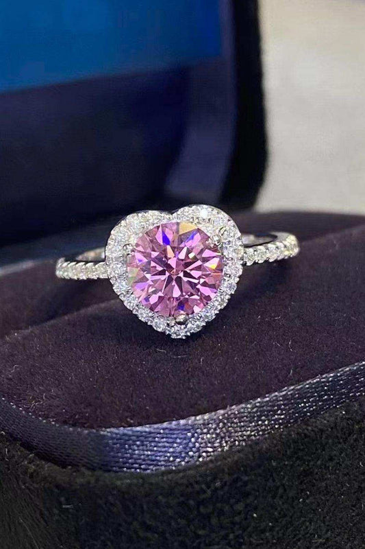 Lifelong Journey 1 Carat Moissanite Heart Ring - Trendsi - Flyclothing LLC