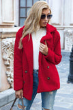 Full Size Lapel Collar Sherpa Coat - Trendsi - Flyclothing LLC