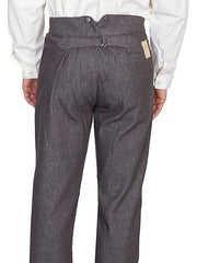 Scully Leather Charcoal Raised Dobby Stripe Mens Pant - Flyclothing LLC