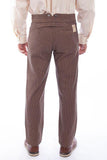 Scully Leather Taupe Raised Dobby Stripe Mens Pant - Scully Leather