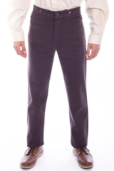 Scully Leather Walnut Raised Dobby Stripe Mens Pant - Flyclothing LLC