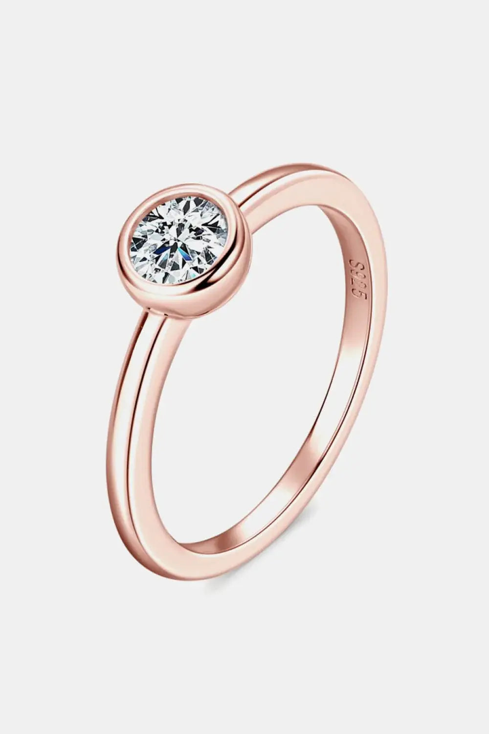 Moissanite 925 Sterling Silver Solitaire Ring - Trendsi - Flyclothing LLC