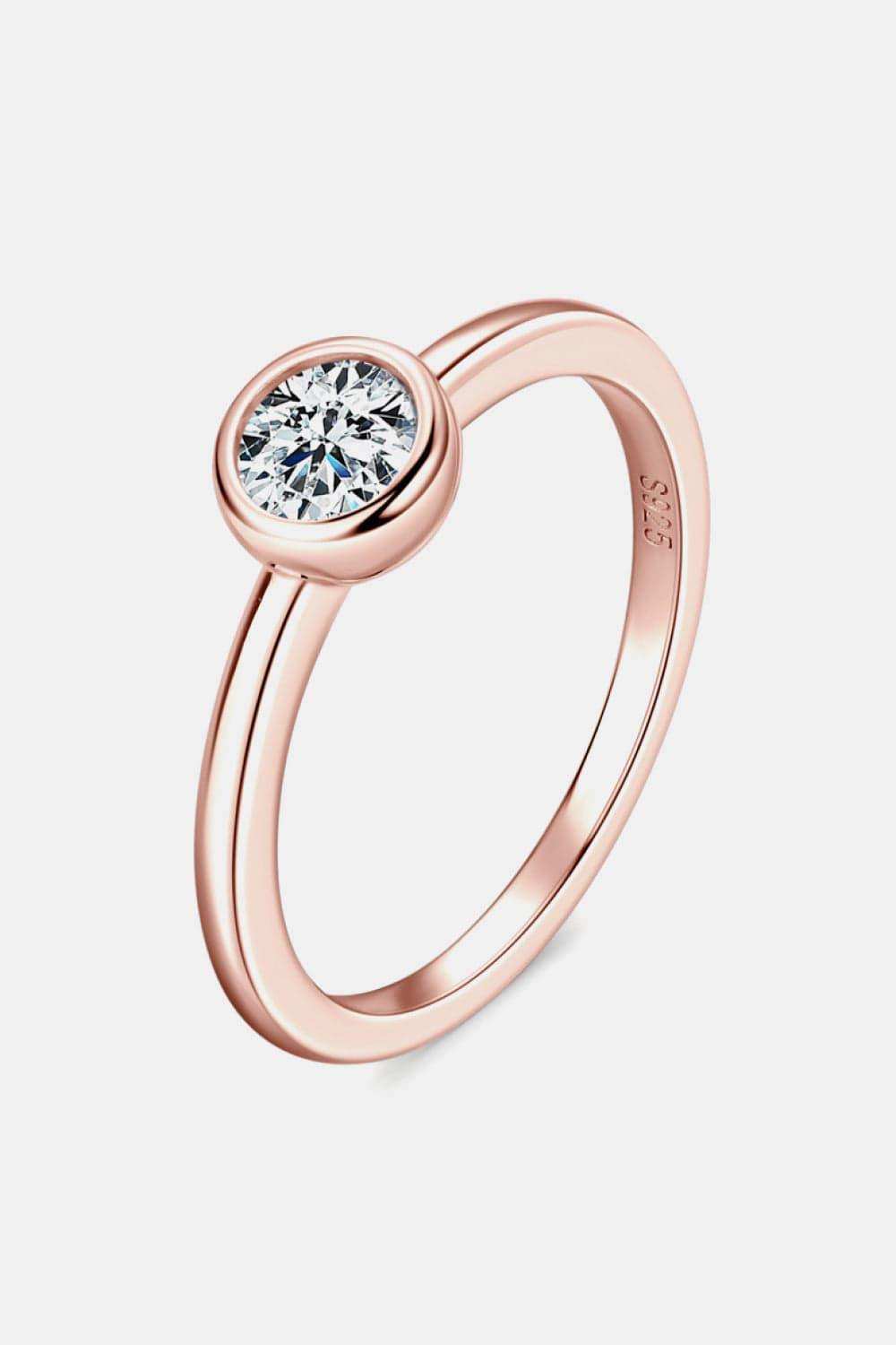 Moissanite 925 Sterling Silver Solitaire Ring - Trendsi - Flyclothing LLC