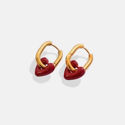 Heart Titanium Steel Earrings - Trendsi
