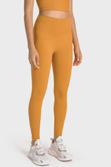 High-Rise Wide Waistband Yoga Leggings - Trendsi - Flyclothing LLC
