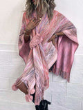 Heathered Fringe Hem Poncho - Trendsi - Flyclothing LLC
