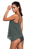 Full Size Spaghetti Strap Scoop Neck Tankini Set - Trendsi