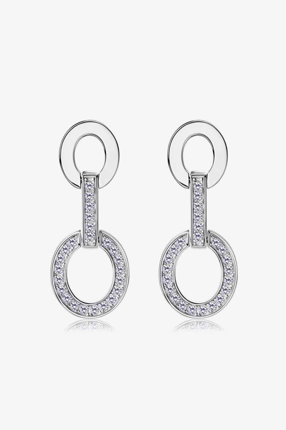 Moissanite 925 Sterling Silver Earrings - Trendsi - Flyclothing LLC