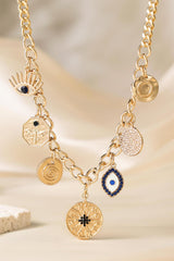 Multi-Pendant Chain Necklace - Flyclothing LLC