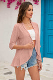 Half Sleeve Open Front Cardigan - Trendsi - Flyclothing LLC