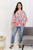 Sew In Love Full Size Fresh Take Floral Cold-Shoulder Top - Trendsi - Flyclothing LLC