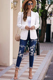 Puff Sleeve Shawl Collar Blazer - Trendsi - Flyclothing LLC
