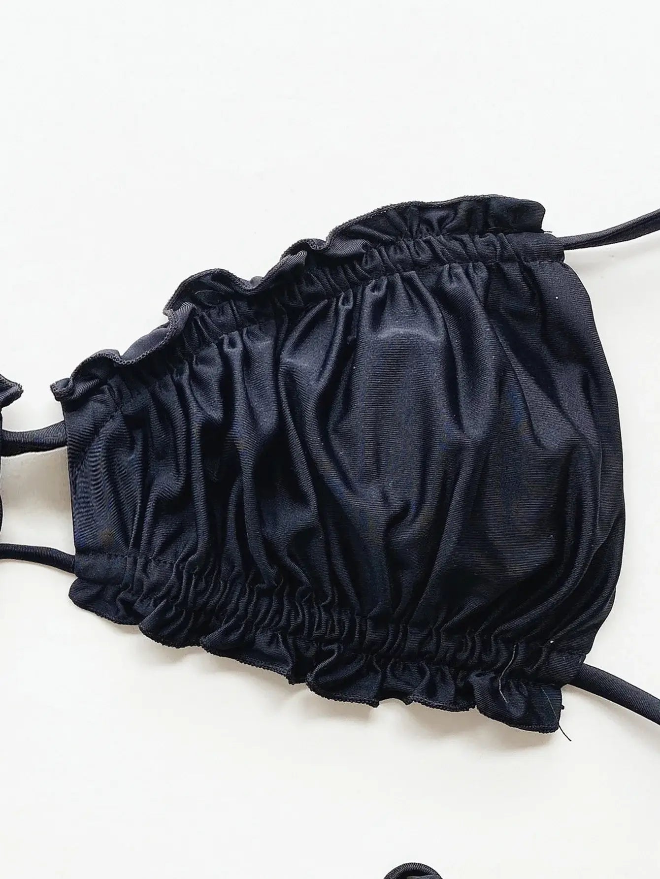 Frill Trill Halter Neck Bikini Set - Trendsi - Flyclothing LLC